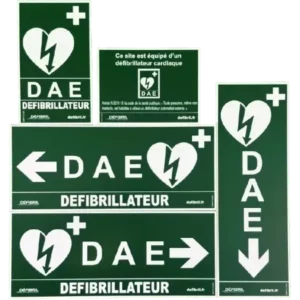 Kit de signalétiques pour défibrillateur